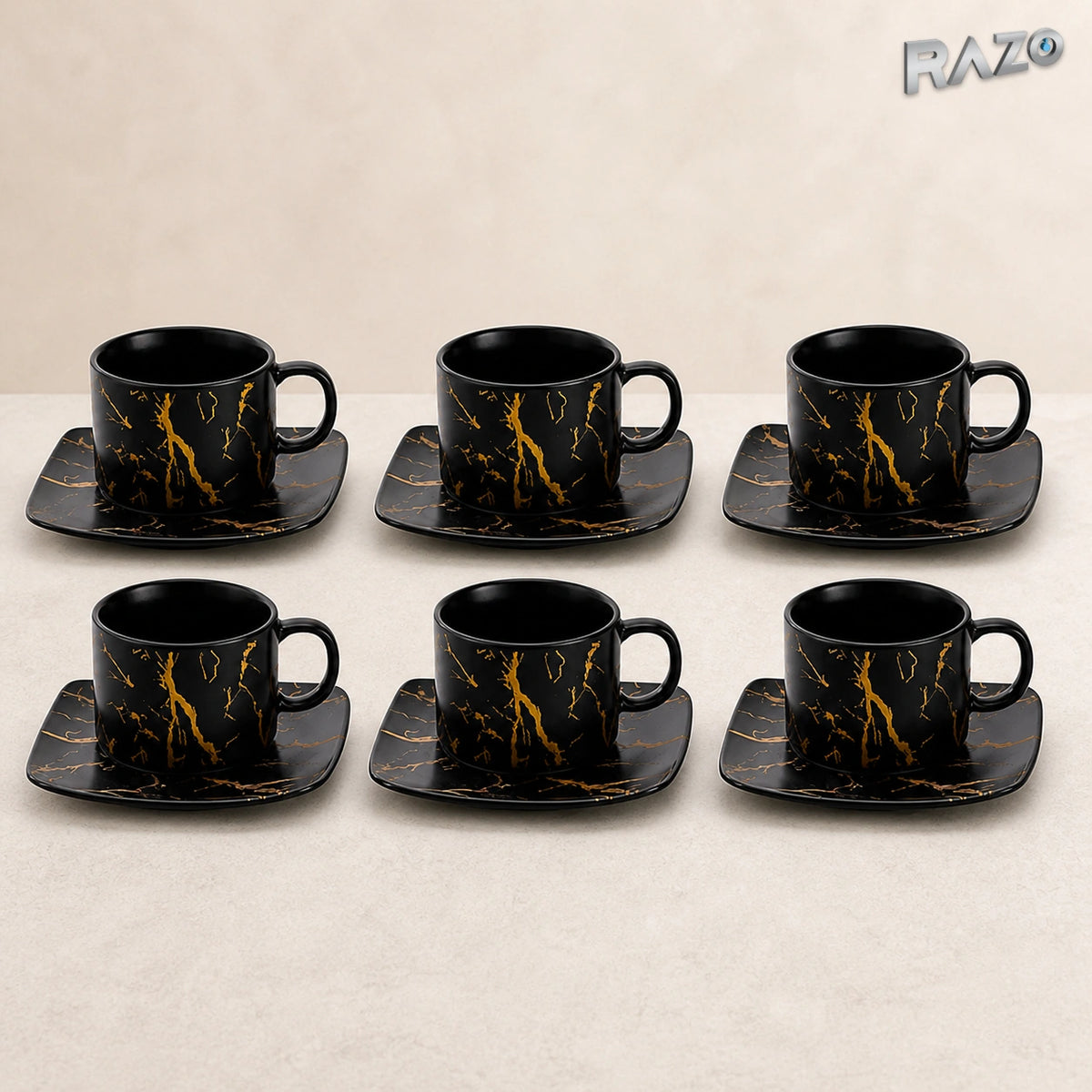 RAZZ razz-0727 set complet cu 6 cesti si 6 farfurioare - imagine 5