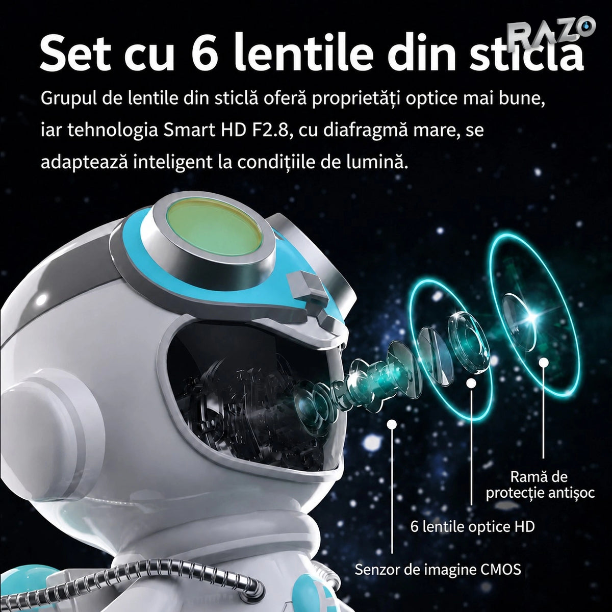 Cameră Wi-Fi robot PTZ 2MP/3MP - imagine produs 4