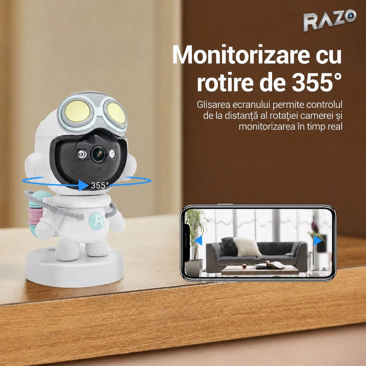 Cameră Wi-Fi robot PTZ 2MP/3MP - imagine produs 5