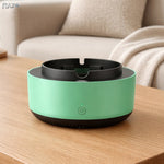 Scrumiera electrica RAZO, Aspiratie directa, Absorbtie automata a fumului, Neutralizare mirosuri, Design compact, Verde