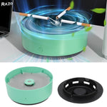 Scrumiera electrica RAZO, Aspiratie directa, Absorbtie automata a fumului, Neutralizare mirosuri, Design compact, Verde