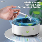 Scrumiera electrica RAZO, Aspiratie directa, Absorbtie automata a fumului, Neutralizare mirosuri, Design compact, Gri