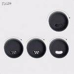 Set 12 recipiente condimente RAZO, Suport rotativ 360°, Organizator bucatarie pe 2 niveluri, Capace dozare dubla, Design compact cu maner, Negru