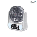 Ventilator solar reîncărcabil de 6 inch cu iluminare LED și ieșire USB - imagine produs 1