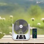 Ventilator solar reîncărcabil de 6 inch cu iluminare LED și ieșire USB - imagine produs 5