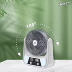 Ventilator solar reîncărcabil de 6 inch cu iluminare LED și ieșire USB - imagine produs 6
