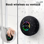 Boxă wireless portabilă BTS07 cu ventuză și LED RGB - imagine produs 2